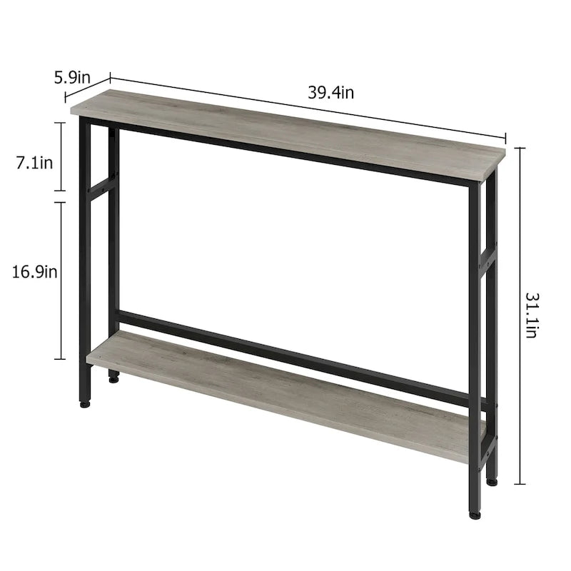 5.9 Table console étroite pour le salon