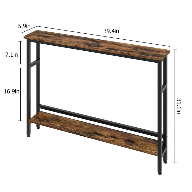 5.9 Table console étroite pour le salon