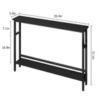 5.9 Table console étroite pour le salon