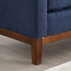 Banc capitonné élégant de 53,5 po, pouf avec pieds en bois et traversins pour pied de lit, chambre à coucher, salon, entrée.