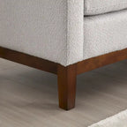 Banc capitonné élégant de 53,5 po, pouf avec pieds en bois et traversins pour pied de lit, chambre à coucher, salon, entrée.