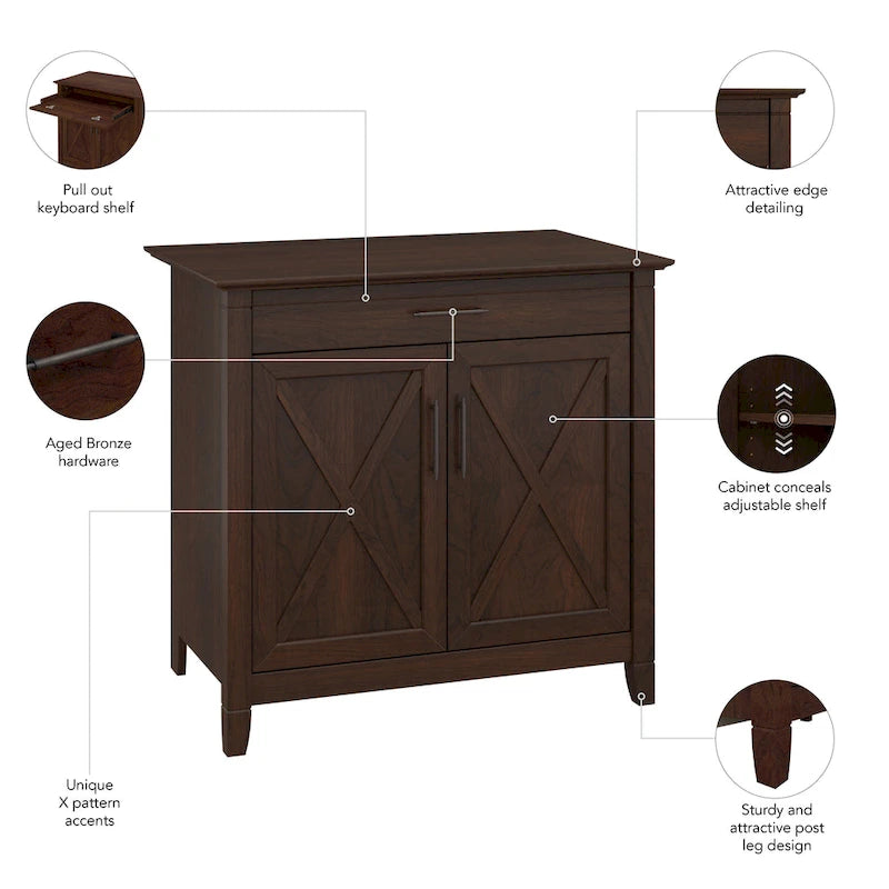 Secrétaire Key West avec meuble de rangement par