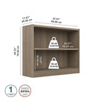 Petite bibliothèque de rangement universelle à 2 étagères de Bush Furniture