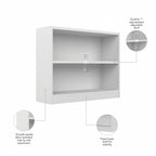 Petite bibliothèque de rangement universelle à 2 étagères de Bush Furniture