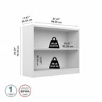 Petite bibliothèque de rangement universelle à 2 étagères de Bush Furniture
