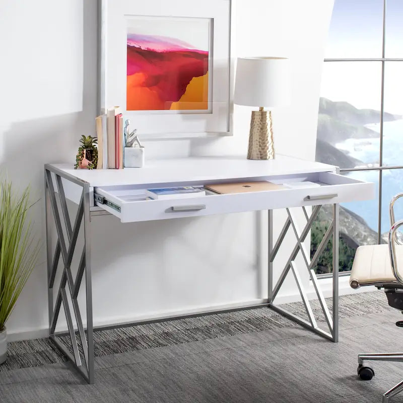 Bureau SAFAVIEH Manila moderne bicolore à 1 tiroir