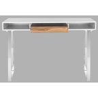 Bureau d'ordinateur Bettyjane moderne blanc/chrome