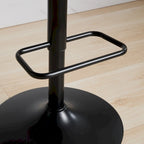 Lot de 2 tabourets de bar pivotants modernes avec dossier en cuir, assise rembourrée, base chromée, hauteur réglable, pour îlot de cuisine