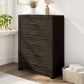 Commode élégante à 5 tiroirs en MDF avec finition aspect bois