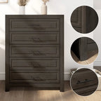 Commode élégante à 5 tiroirs en MDF avec finition aspect bois