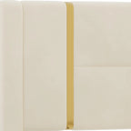 Lit plateforme Queen en velours avec 2 tiroirs, port USB et veilleuse