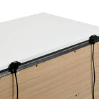 Ensemble Conjira moderne 2 pièces lit plateforme en bois blanc et table de chevet