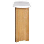 Console d'entrée, Table avec plateau ovale en similicuir marbre pour l'entrée
