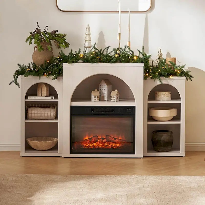 Meuble TV avec cheminée électrique Blake