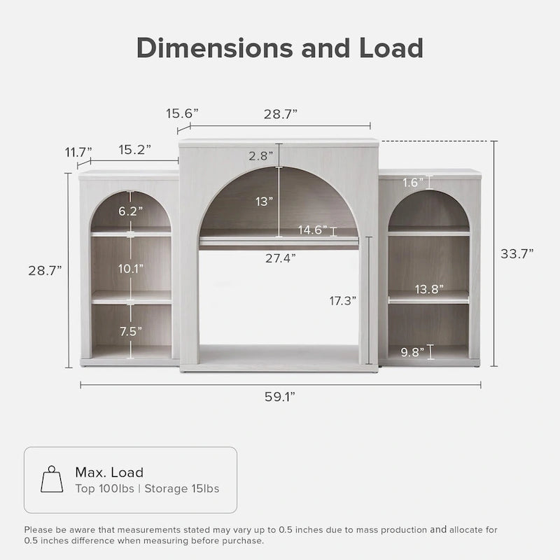 Meuble TV avec cheminée électrique Blake