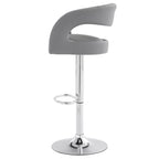 Tabourets de bar à dossier arrondi avec hauteur réglable, tabourets de bar (lot de 4)
