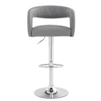 Tabourets de bar à dossier arrondi avec hauteur réglable, tabourets de bar (lot de 4)