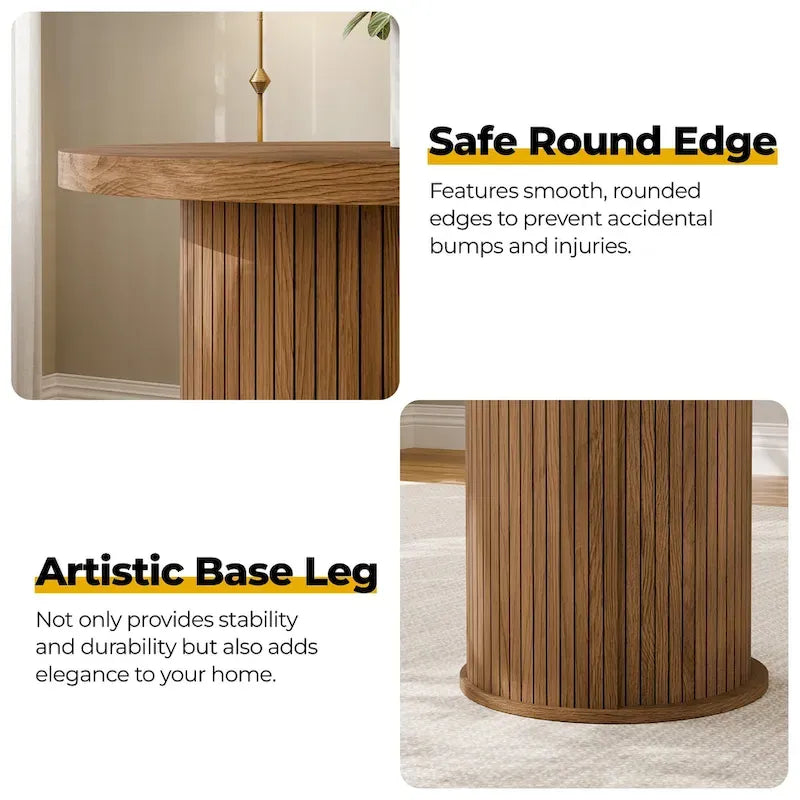 Petite table à manger Tambour avec étagère de rangement à trois niveaux, table de bar ronde haute de 36 pouces - N/A