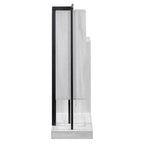 Armoire ouverte avec 4 tiroirs, 3 étagères et tringle à vêtements, armoire autoportante en bois pour chambre à coucher