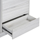 Armoire ouverte avec 4 tiroirs, 3 étagères et tringle à vêtements, armoire autoportante en bois pour chambre à coucher