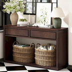 Table console d'entrée rustique en bois de 55 po (expresso)