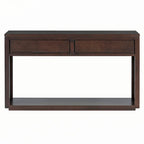 Table console d'entrée rustique en bois de 55 po (expresso)