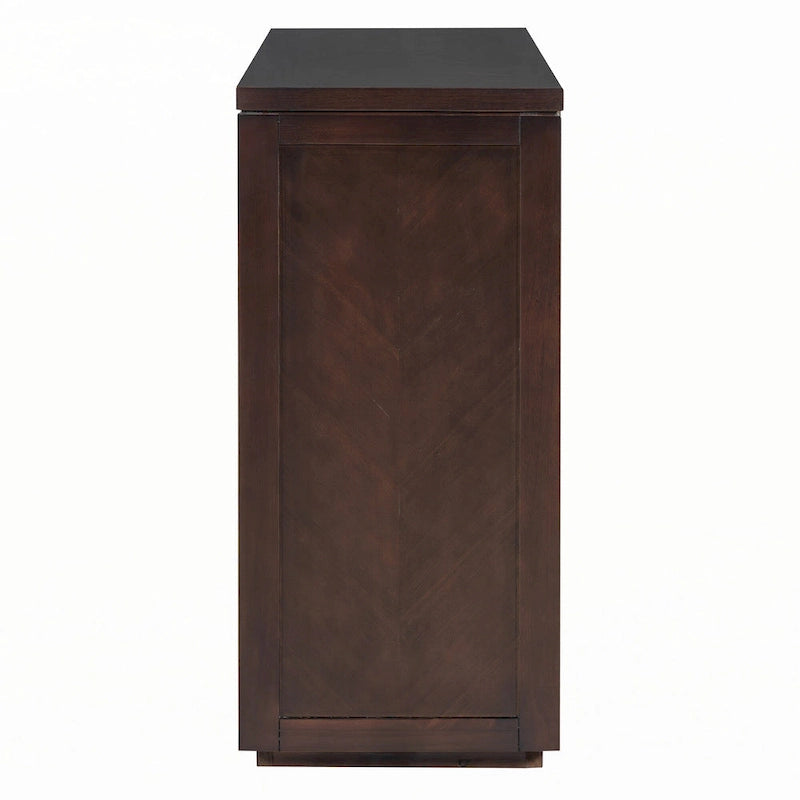 Table console d'entrée rustique en bois de 55 po (expresso)