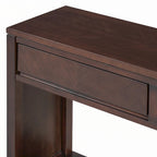 Table console d'entrée rustique en bois de 55 po (expresso)