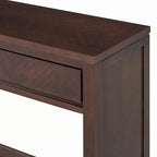 Table console d'entrée rustique en bois de 55 po (expresso)