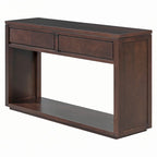 Table console d'entrée rustique en bois de 55 po (expresso)