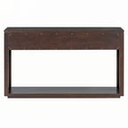 Table console d'entrée rustique en bois de 55 po (expresso)