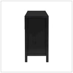 Bahut minimaliste à motifs ondulés avec rangement fonctionnel
