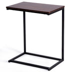 Gymax 26 Table d'appoint canapé support pour ordinateur portable Table d'appoint C Table Bureau à domicile - 22X14X26