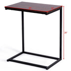 Gymax 26 Table d'appoint canapé support pour ordinateur portable Table d'appoint C Table Bureau à domicile - 22X14X26