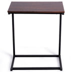 Gymax 26 Table d'appoint canapé support pour ordinateur portable Table d'appoint C Table Bureau à domicile - 22X14X26