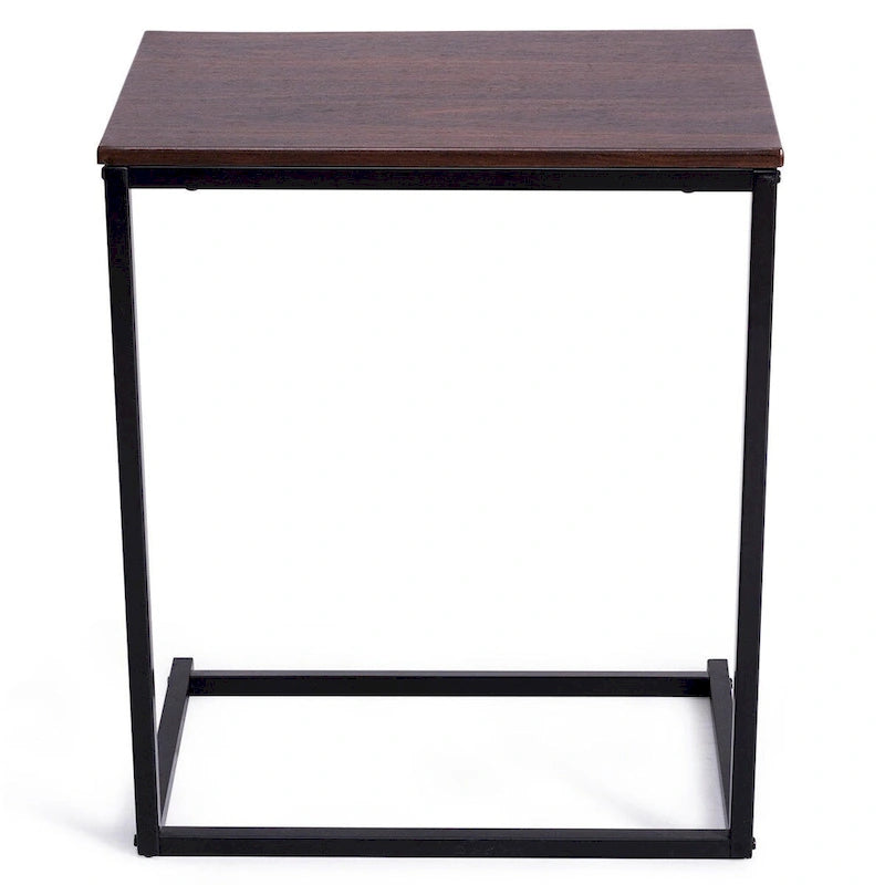 Gymax 26 Table d'appoint canapé support pour ordinateur portable Table d'appoint C Table Bureau à domicile - 22X14X26