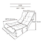 Chaise longue japonaise de balcon Tatami - 41.30 x 23.60 x 29.00
