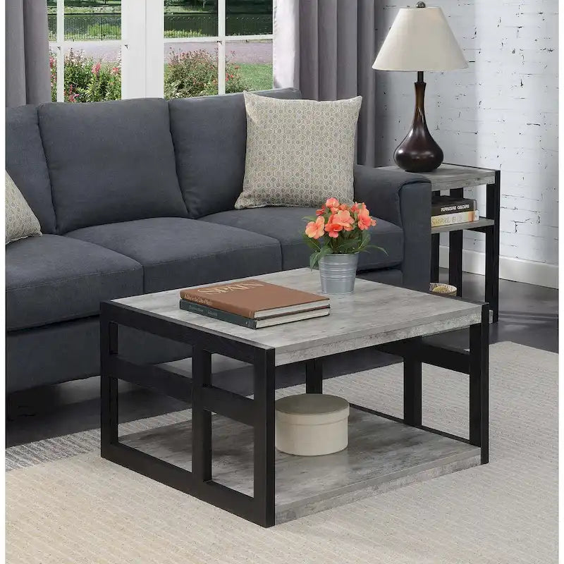 Table basse carrée Monterey de Convenience Concepts avec étagère