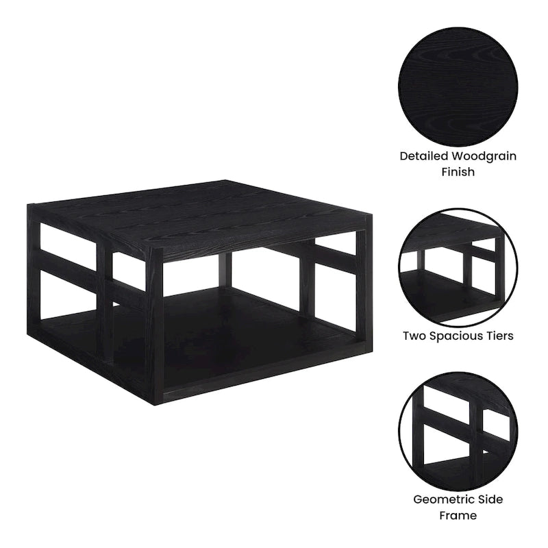 Table basse carrée Monterey de Convenience Concepts avec étagère