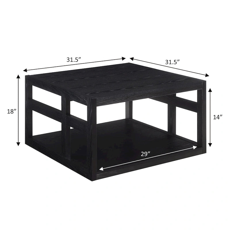Table basse carrée Monterey de Convenience Concepts avec étagère