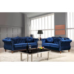 Ensemble de canapés Chesterfield cloués du milieu du siècle Mantel
