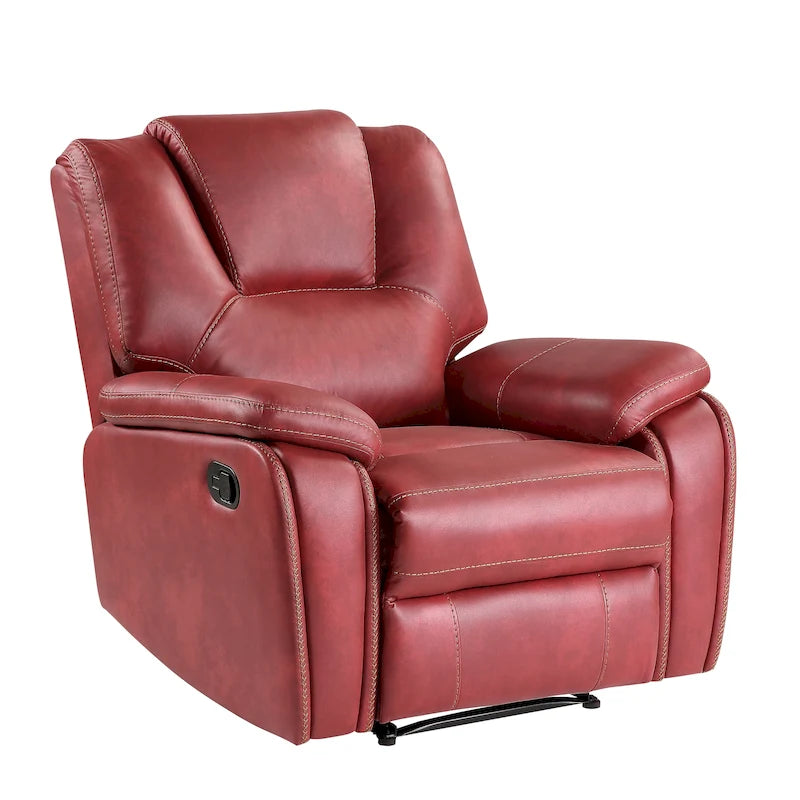 Fauteuil inclinable manuel en similicuir Kameryn