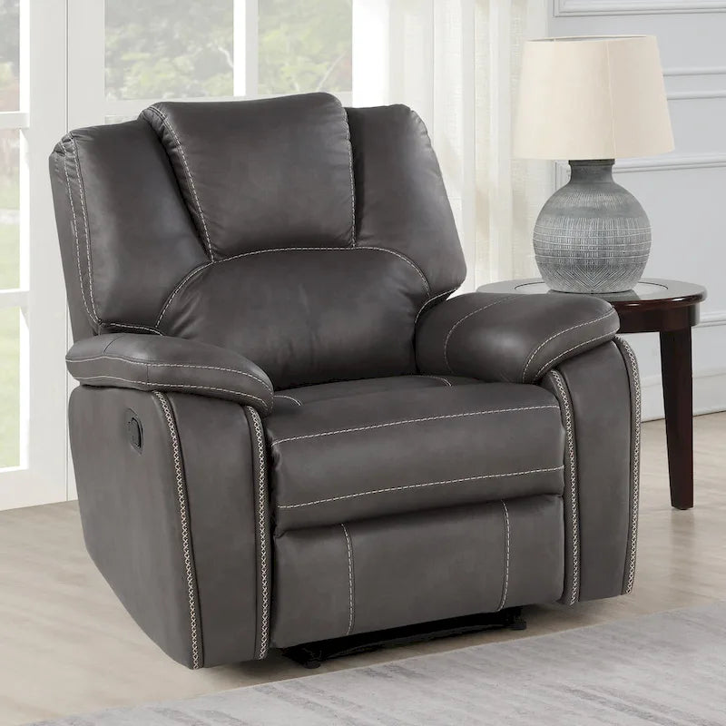 Fauteuil inclinable manuel en similicuir Kameryn