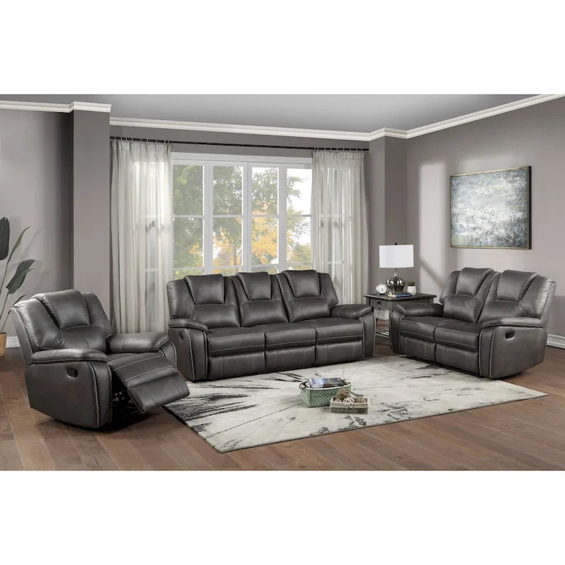 Fauteuil inclinable manuel en similicuir Kameryn