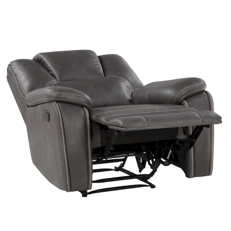 Fauteuil inclinable manuel en similicuir Kameryn