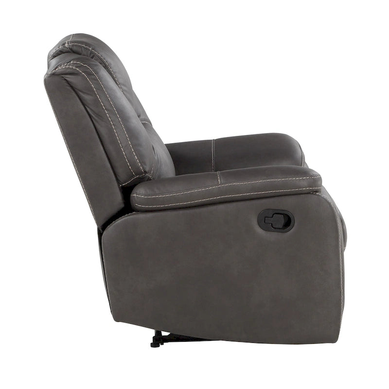 Fauteuil inclinable manuel en similicuir Kameryn