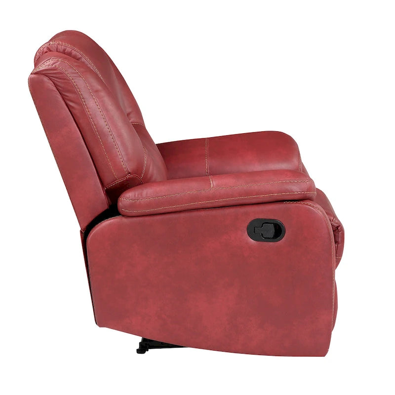 Fauteuil inclinable manuel en similicuir Kameryn
