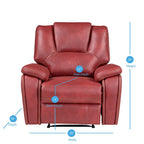 Fauteuil inclinable manuel en similicuir Kameryn