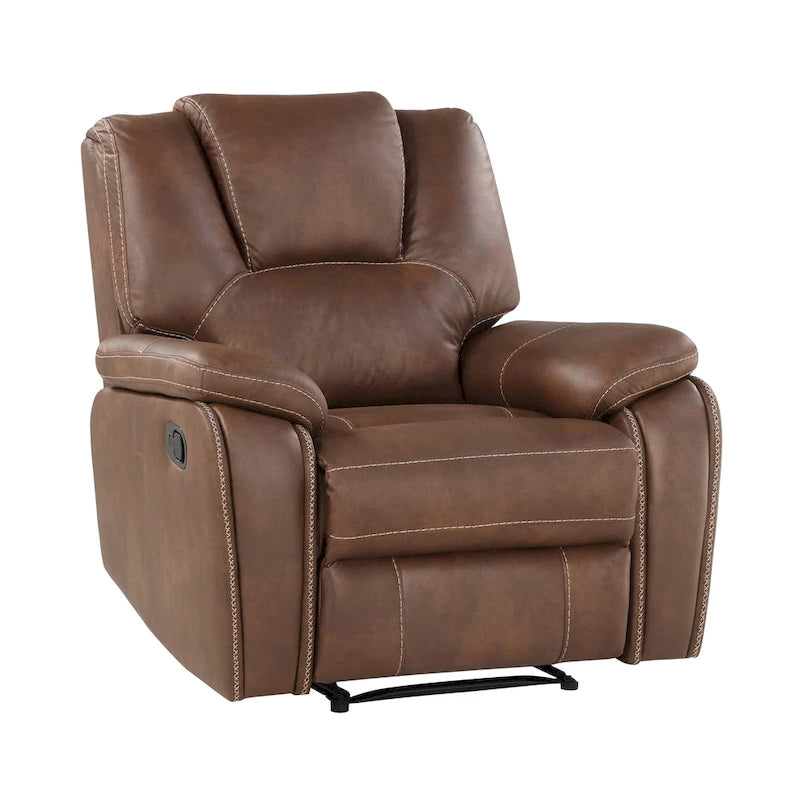 Fauteuil inclinable manuel en similicuir Kameryn