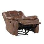 Fauteuil inclinable manuel en similicuir Kameryn